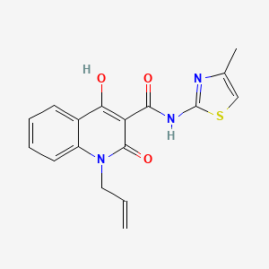 molecular formula C17H15N3O3S B3867798 1-allyl-4-hydroxy-N-(4-methyl-1,3-thiazol-2-yl)-2-oxo-1,2-dihydro-3-quinolinecarboxamide 