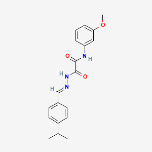 molecular formula C19H21N3O3 B3867821 2-[2-(4-isopropylbenzylidene)hydrazino]-N-(3-methoxyphenyl)-2-oxoacetamide 