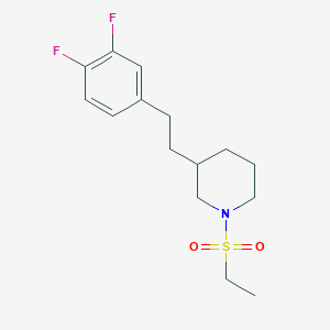 molecular formula C15H21F2NO2S B3867825 3-[2-(3,4-difluorophenyl)ethyl]-1-(ethylsulfonyl)piperidine 