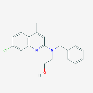 molecular formula C19H19ClN2O B3867827 2-[benzyl(7-chloro-4-methyl-2-quinolinyl)amino]ethanol 