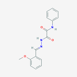 molecular formula C16H15N3O3 B3867852 2-[2-(2-methoxybenzylidene)hydrazino]-2-oxo-N-phenylacetamide CAS No. 351443-45-3