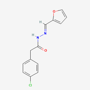 molecular formula C13H11ClN2O2 B3867854 2-(4-chlorophenyl)-N'-(2-furylmethylene)acetohydrazide 