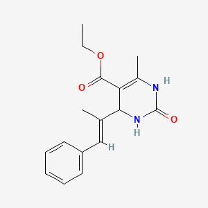 molecular formula C17H20N2O3 B3867860 ethyl 6-methyl-4-(1-methyl-2-phenylvinyl)-2-oxo-1,2,3,4-tetrahydro-5-pyrimidinecarboxylate 