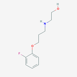 molecular formula C11H16FNO2 B3867862 2-{[3-(2-fluorophenoxy)propyl]amino}ethanol 