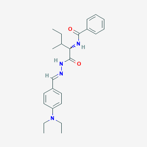 molecular formula C24H32N4O2 B386787 N-[1-({2-[4-(diethylamino)benzylidene]hydrazino}carbonyl)-2-methylbutyl]benzamide 