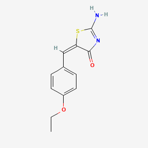 molecular formula C12H12N2O2S B3867871 5-(4-ethoxybenzylidene)-2-imino-1,3-thiazolidin-4-one 