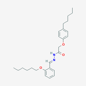 molecular formula C26H36N2O3 B386789 N'-[2-(hexyloxy)benzylidene]-2-(4-pentylphenoxy)acetohydrazide 