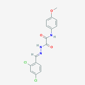 molecular formula C16H13Cl2N3O3 B3867893 2-[2-(2,4-dichlorobenzylidene)hydrazino]-N-(4-methoxyphenyl)-2-oxoacetamide CAS No. 305850-67-3