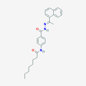 molecular formula C27H31N3O2 B386790 N-[4-({2-[1-(1-naphthyl)ethylidene]hydrazino}carbonyl)phenyl]octanamide 