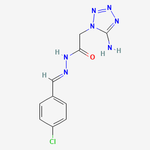 molecular formula C10H10ClN7O B3867903 2-(5-amino-1H-tetrazol-1-yl)-N'-(4-chlorobenzylidene)acetohydrazide 