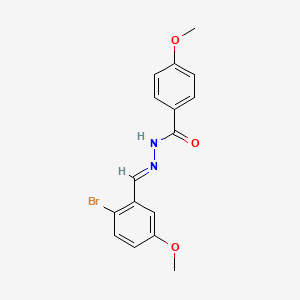 molecular formula C16H15BrN2O3 B3867906 N'-(2-bromo-5-methoxybenzylidene)-4-methoxybenzohydrazide 