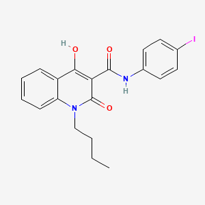 1-butyl-4-hydroxy-N-(4-iodophenyl)-2-oxo-1,2-dihydro-3-quinolinecarboxamide