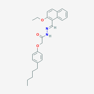 molecular formula C26H30N2O3 B386793 N'-[(2-ethoxy-1-naphthyl)methylene]-2-(4-pentylphenoxy)acetohydrazide 