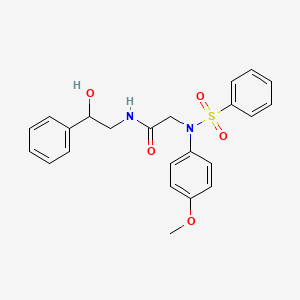 molecular formula C23H24N2O5S B3867934 N~1~-(2-hydroxy-2-phenylethyl)-N~2~-(4-methoxyphenyl)-N~2~-(phenylsulfonyl)glycinamide 