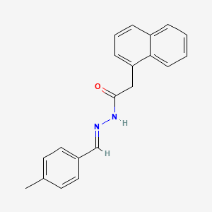 molecular formula C20H18N2O B3867935 N'-(4-methylbenzylidene)-2-(1-naphthyl)acetohydrazide 
