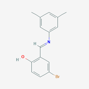 molecular formula C15H14BrNO B386795 4-Bromo-2-{[(3,5-dimethylphenyl)imino]methyl}phenol 