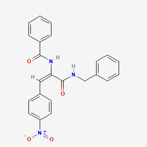molecular formula C23H19N3O4 B3867958 N-[1-[(benzylamino)carbonyl]-2-(4-nitrophenyl)vinyl]benzamide 