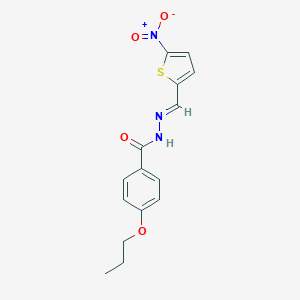 molecular formula C15H15N3O4S B386798 N'-({5-nitro-2-thienyl}methylene)-4-propoxybenzohydrazide 