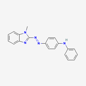 molecular formula C20H17N5 B3867980 4-[(1-methyl-1H-benzimidazol-2-yl)diazenyl]-N-phenylaniline 