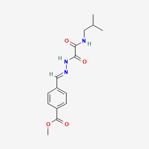 molecular formula C15H19N3O4 B3867996 methyl 4-{2-[(isobutylamino)(oxo)acetyl]carbonohydrazonoyl}benzoate 