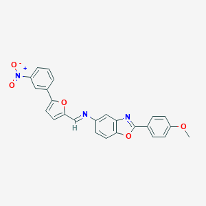 5-{[(5-{3-Nitrophenyl}-2-furyl)methylene]amino}-2-(4-methoxyphenyl)-1,3-benzoxazole