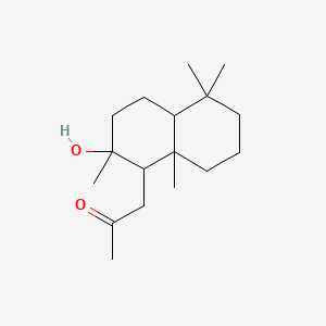 molecular formula C17H30O2 B3868033 1-(2-hydroxy-2,5,5,8a-tetramethyldecahydro-1-naphthalenyl)acetone 