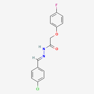 molecular formula C15H12ClFN2O2 B3868045 N'-(4-chlorobenzylidene)-2-(4-fluorophenoxy)acetohydrazide 