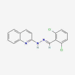 molecular formula C16H11Cl2N3 B3868054 2,6-dichlorobenzaldehyde 2-quinolinylhydrazone 