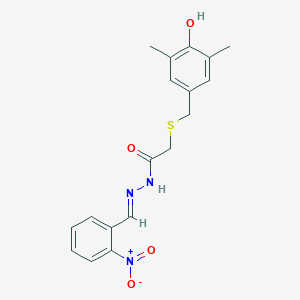2-[(4-hydroxy-3,5-dimethylbenzyl)sulfanyl]-N'-{2-nitrobenzylidene}acetohydrazide