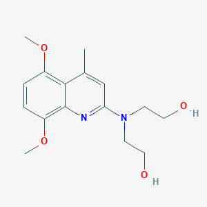 molecular formula C16H22N2O4 B3868090 2,2'-[(5,8-dimethoxy-4-methyl-2-quinolinyl)imino]diethanol 
