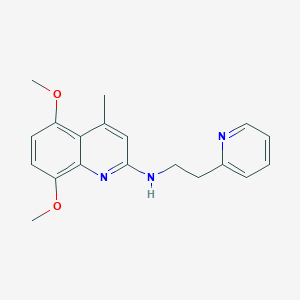 molecular formula C19H21N3O2 B3868092 5,8-dimethoxy-4-methyl-N-[2-(2-pyridinyl)ethyl]-2-quinolinamine 