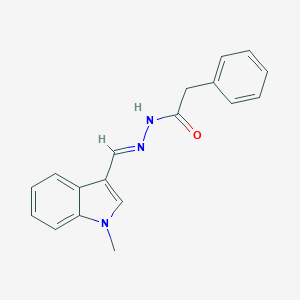 molecular formula C18H17N3O B386812 N'-[(E)-(1-Methyl-1H-indol-3-yl)methylidene]-2-phenylacetohydrazide 