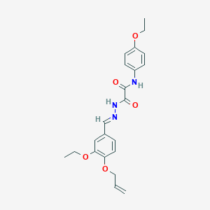 molecular formula C22H25N3O5 B386814 2-{2-[4-(allyloxy)-3-ethoxybenzylidene]hydrazino}-N-(4-ethoxyphenyl)-2-oxoacetamide 