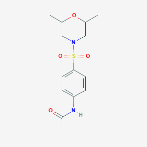 molecular formula C14H20N2O4S B3868151 N-{4-[(2,6-dimethyl-4-morpholinyl)sulfonyl]phenyl}acetamide 