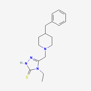 molecular formula C17H24N4S B3868154 5-[(4-benzyl-1-piperidinyl)methyl]-4-ethyl-2,4-dihydro-3H-1,2,4-triazole-3-thione 