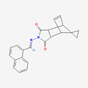 4'-[(1-naphthylmethylene)amino]-4'-azaspiro[cyclopropane-1,10'-tricyclo[5.2.1.0~2,6~]decane]-8'-ene-3',5'-dione