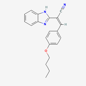 2-(1H-benzimidazol-2-yl)-3-(4-butoxyphenyl)acrylonitrile