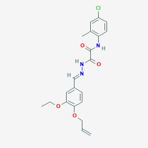 molecular formula C21H22ClN3O4 B386817 2-{2-[4-(allyloxy)-3-ethoxybenzylidene]hydrazino}-N-(4-chloro-2-methylphenyl)-2-oxoacetamide 