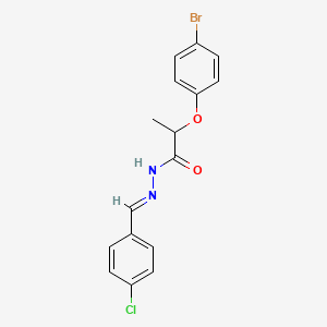 molecular formula C16H14BrClN2O2 B3868184 2-(4-bromophenoxy)-N'-(4-chlorobenzylidene)propanohydrazide 