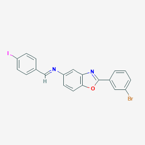 N-[2-(3-bromophenyl)-1,3-benzoxazol-5-yl]-N-(4-iodobenzylidene)amine