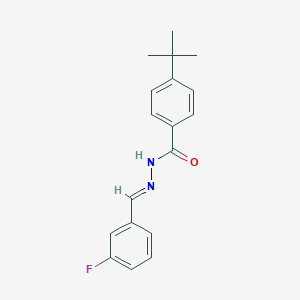 molecular formula C18H19FN2O B3868236 4-tert-butyl-N'-(3-fluorobenzylidene)benzohydrazide 