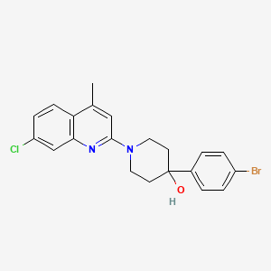 4-(4-bromophenyl)-1-(7-chloro-4-methyl-2-quinolinyl)-4-piperidinol