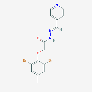 molecular formula C15H13Br2N3O2 B386826 2-(2,6-dibromo-4-methylphenoxy)-N'-(4-pyridinylmethylene)acetohydrazide 