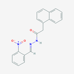 molecular formula C19H15N3O3 B3868260 2-(1-naphthyl)-N'-(2-nitrobenzylidene)acetohydrazide 