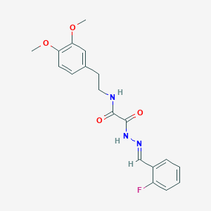 molecular formula C19H20FN3O4 B3868264 N-[2-(3,4-dimethoxyphenyl)ethyl]-2-[2-(2-fluorobenzylidene)hydrazino]-2-oxoacetamide 
