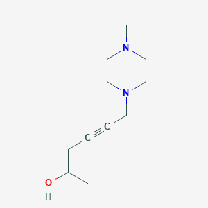 molecular formula C11H20N2O B3868304 6-(4-methyl-1-piperazinyl)-4-hexyn-2-ol 