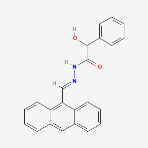 molecular formula C23H18N2O2 B3868311 N'-(9-anthrylmethylene)-2-hydroxy-2-phenylacetohydrazide 