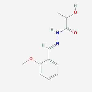 molecular formula C11H14N2O3 B3868321 2-hydroxy-N'-(2-methoxybenzylidene)propanohydrazide 