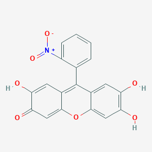 molecular formula C19H11NO7 B3868331 2,6,7-trihydroxy-9-(2-nitrophenyl)-3H-xanthen-3-one 