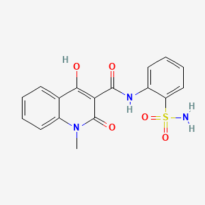 molecular formula C17H15N3O5S B3868346 N-[2-(aminosulfonyl)phenyl]-4-hydroxy-1-methyl-2-oxo-1,2-dihydro-3-quinolinecarboxamide 